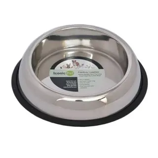 Photo of Iconic Pet Supplies Feeding Bowl Non-Slip Stainless Steel