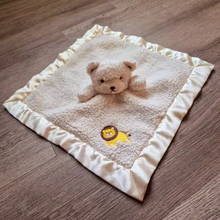 Photo of Tiddliwinks Teddy Bear Lion Baby Security Blanket Lovey Sherpa Satin 14x14