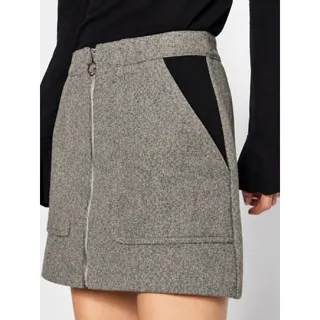 Photo of Zara Gray Mini Skirt with Black Pocket Panels