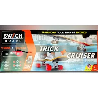 Photo of 3-in-1 Complete Skateboard – Trick, Cruiser & Trainer Set with Slide & Ride Tech