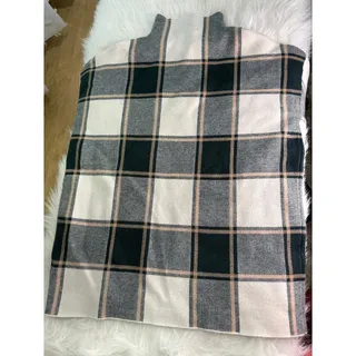 Photo of Tahari US Small 39 Chest Plaid Knit Mock Neck Long Sleeve Sweater