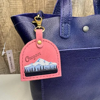 Photo of Portland Leather Oregon Charm FOXGLOVE FAST SHIP MOUNTAIN Bag Charm Pacific NW