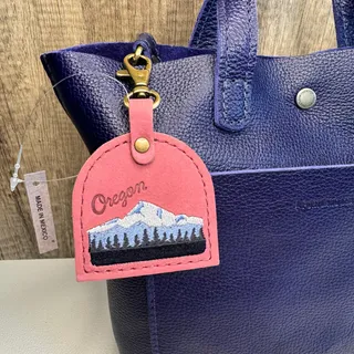 Photo of Portland Leather Oregon Charm FOXGLOVE FAST SHIP MOUNTAIN Bag Charm Pacific NW
