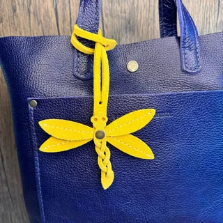 Photo of Portland Leather Dragonfly Charm HELLO YELLOW FAST SHIP Bag Purse Charm NEW!