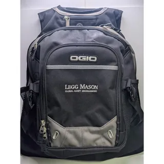 Photo of OGIO Street Laptop Backpack Black GrayLegg Mason Embroidered Tech Organizer