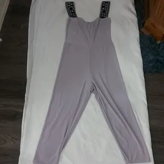 Photo of BooHoo Woman Grey Jumpsuit Romper 2 Balletcore Coquette Girl Festival Rainbow