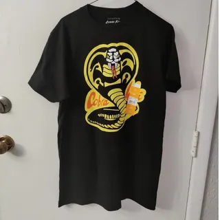 Photo of Cobra Kai Black/Yellow Tee T-Shirt M 38/40 2021 Karate Kid Bioworld TV Movie NEW