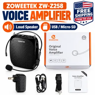 Photo of Voice Amplifier, Loud Speaker, USB/ Micro-SD by ZOWEETEK ZW-Z258