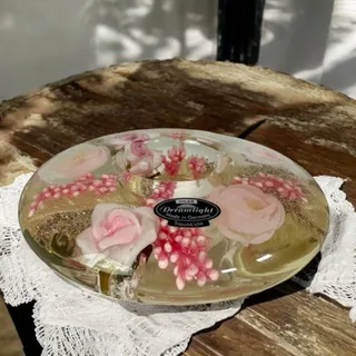 Photo of Gilde TraumLicht Dreamlight Pink & Gold Floral Tealight Candle Holder Germany
