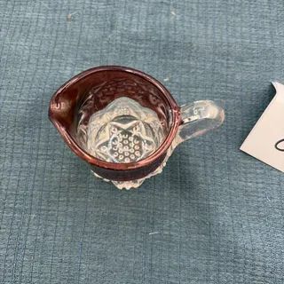 Photo of Ruby Stained With Crystal Hastings Nebraska Souvenir Small Pitcher Creamer