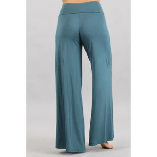 Photo of Chatoyant Fold Over Waist Palazzo Deep Teal Small