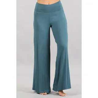 Photo of Chatoyant Fold Over Waist Palazzo Deep Teal Small