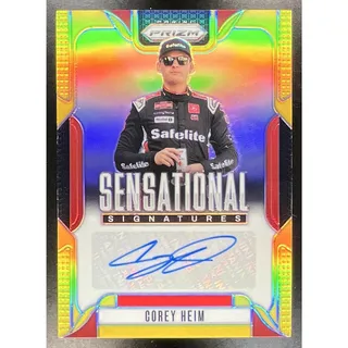 Photo of 2025 Panini Prizm Corey Heim #SS-CHM Sensational Signatures Gold Prizms /10 Auto