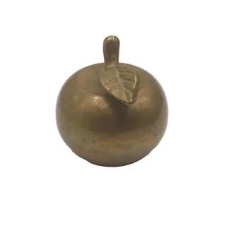 Photo of Vintage Brass Apple Bell Paper Weight