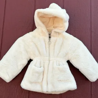 Photo of Shein girl's coat hoody size EU 90 (2T) zipper front with pockets & ears on hood