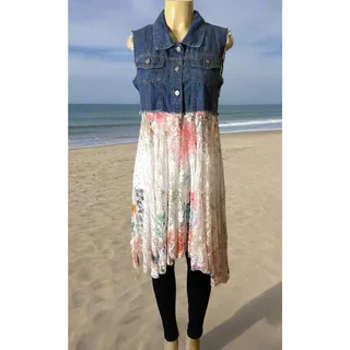 Photo of Origami Jean Lace Vest With Pockets Small/Medium
