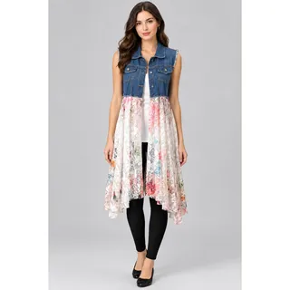 Photo of Origami Jean Lace Vest With Pockets Small/Medium