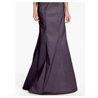 Photo of VTG Tadashi Shoji Metallic Stretch Taffeta Mermaid Maxi Skirt – Plum Sz 14