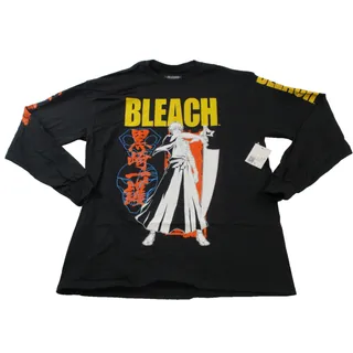 Photo of Bleach Ichigo Kurosaki Tee Mens Large Black Long Sleeve Anime Forever 21 1531-32