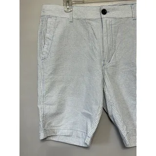 Photo of Union Men's Blue/White Striped Seersucker Chino Shorts 36R NWT