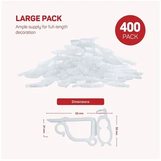 Photo of 400 Christmas Holiday Light Clips All Purpose Gutter Shingle Outdoor USA Made