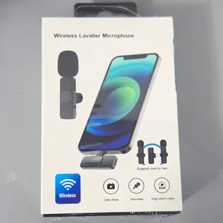 Photo of Wireless Plug & Play Clip-On Lavalier/Lapel Microphone, Black