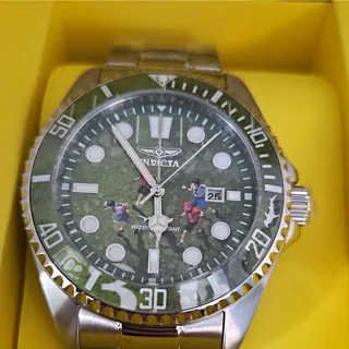 Photo of Invicta Pro Diver Visions From Above 43mm Football Theme Dial/Bezel SS Bracelet