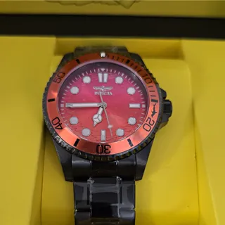 Photo of Invicta Pro Diver Kromatyk Men's Quartz 43mm Black SS Red/Orange Gradiant Dial