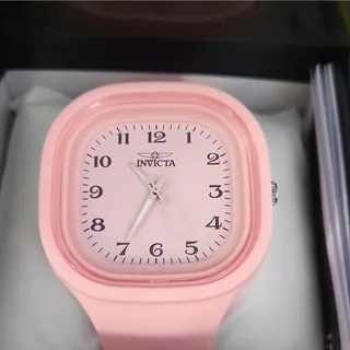 Photo of Invicta Pink Analog Quartz Watch Silicone Strap Factory Warranty