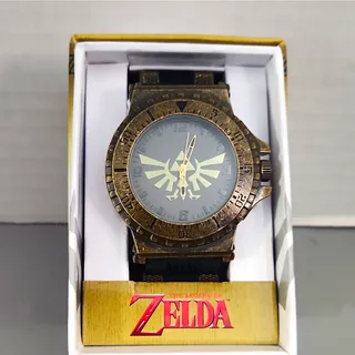 Photo of Accutime The Legend of Zelda Quartz Analog 48mm Metal Bronze/Black Rubber w/ Box
