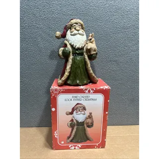 Photo of Vintage 2004 Trippie’s Inc Hand Carved Painted Resin Santa