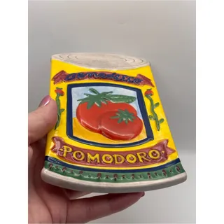 Photo of Italian Benedetto Pomodoro Can Ceramic Spoon Rest, Vintage Boston Warehouse Corp