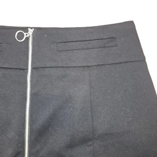 Photo of EUC Candie's Black Mini Zip Up Mini Skirt Sz M W/faux Pockets