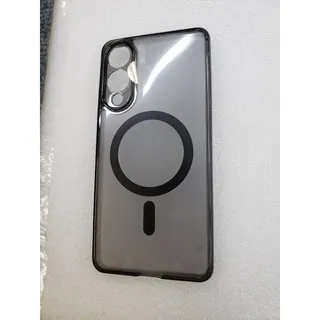 Photo of Spigen for Galaxy S25 Edge. Ultra Hybrid. Black / Gray. Magnetic. Phone Case