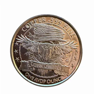 Photo of 1 oz .999 Fine Copper Round - Drop Bear Koala Cryptid Creatures Series