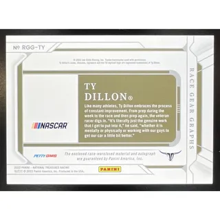 Photo of 2020 Panini National Treasures Ty Dillon #FS-TD Firesuit Signatures /99 Auto