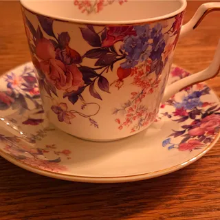 Photo of Grace Teaware Porcelain Floral Tea Cup & Saucer 2pc Set 1 Service, No MW