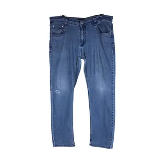 Photo of Image Jeans Men 36x30 Medium Blue Wash Stretch Denim Straight Leg Casual Pants