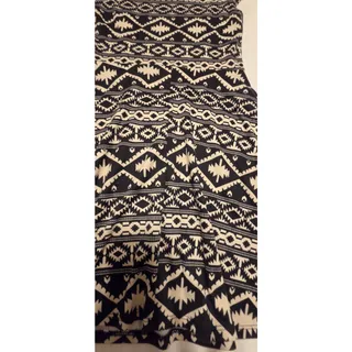 Photo of Vibe Sportswear Women’s Medium Black Cream Geometric Aztec Print Fit & Flare Dress