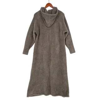 Photo of Barefoot Dreams Women 1X CozyChic Hooded Lounger Robe Plush 1/2 Zip Pockets