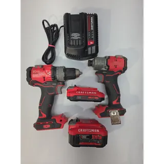 Photo of CRAFTSMAN RP Impact Drill ComboKit. CMCF830 & CMCD725, 2 Batteries And Charger