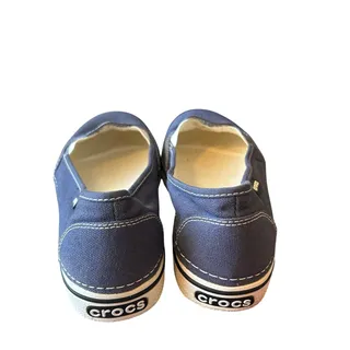 Photo of Crocs Women’s blue Hover canvas slip-ons size W8 rubber 