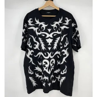 Photo of Balmain | Western Baroque Laser Cutout T-Shirt in Black XL