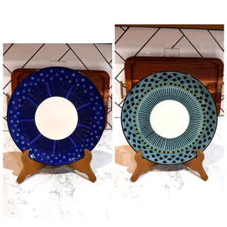 Photo of Potter's Workshop for West Elm collection plates x2 hand painted in South Africa
