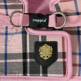 Photo of Puppia Girly Girl Pink Plaid Padded Step-In Vest Dog Harness PAMA-AH978 Size XL