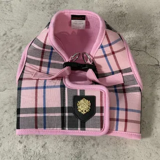 Photo of Puppia Girly Girl Pink Plaid Padded Step-In Vest Dog Harness PAMA-AH978 Size XL
