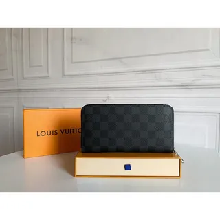 Photo of Louis Vuitton Black Textured Zip Around Long Wallet