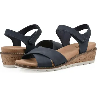 Photo of CLIFFS BY WHITE MOUNTAIN Women's Tinna Cork Wedge Sandal, Navy/Nubuck, 6.5 M