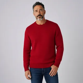 Photo of L.L. Bean 100% Cotton Crewneck Knit Sweater Men's Sz M Red Long Sleeves Pullover