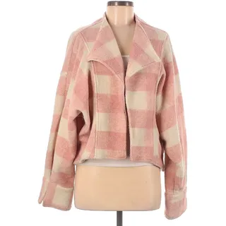 Photo of Anthropologie ett:twa Blushed Pink Buffalo Plaid Cropped Jacket | Women's M